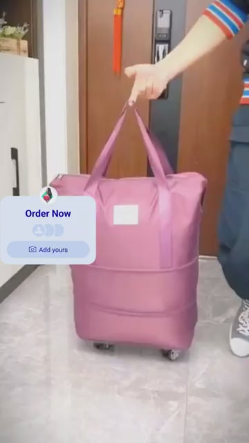 Foldable Trolley Travel Bag with Wheels – Expandable Rolling Duffel (28L–58L)
