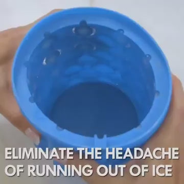 2-in-1 Silicone Ice Cube Maker &amp; Bucket – 32 Round Ice Cubes