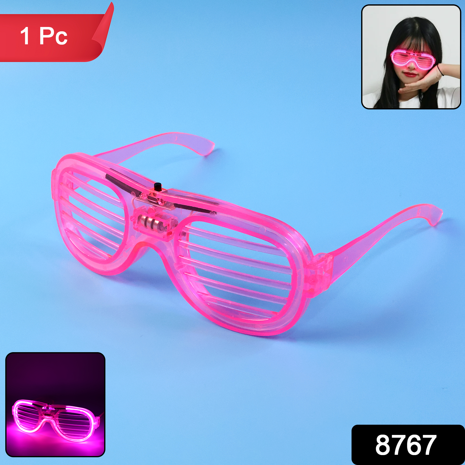 Led Light-up Party Glasses For Night Events (1 Pc)